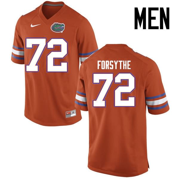 Men's NCAA Florida Gators Stone Forsythe #72 Stitched Authentic Nike Orange College Football Jersey VCV7165VY